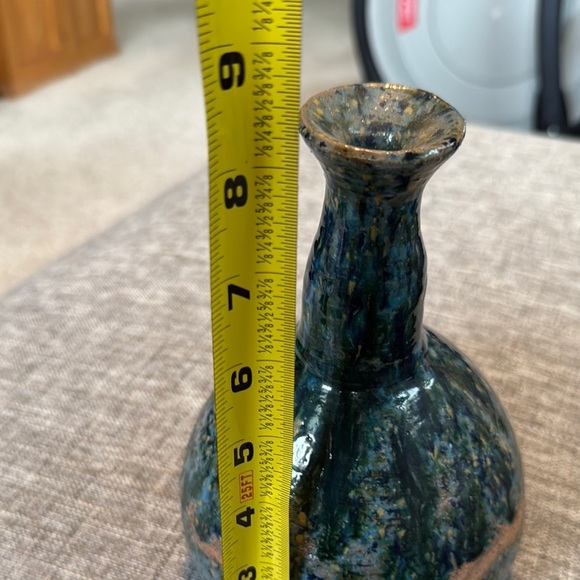 Vintage Ceramic Vase - Blue and Brown - Picture 6 of 9